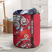Wallis And Futuna Laundry Basket Tribal Polynesian Tattoo Flag Motif