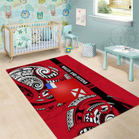 Wallis And Futuna Area Rug Tribal Polynesian Tattoo Flag Motif