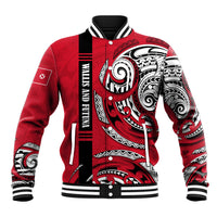 Wallis And Futuna Baseball Jacket Tribal Polynesian Tattoo Flag Motif