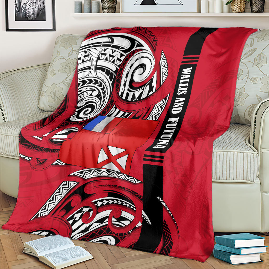Wallis And Futuna Blanket Tribal Polynesian Tattoo Flag Motif