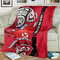 Wallis And Futuna Blanket Tribal Polynesian Tattoo Flag Motif