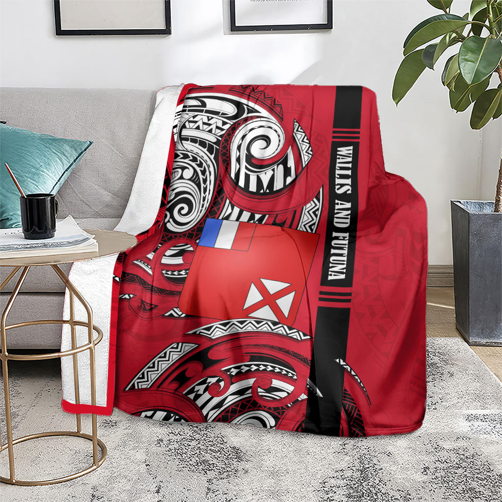 Wallis And Futuna Blanket Tribal Polynesian Tattoo Flag Motif