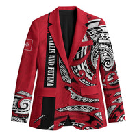 Wallis And Futuna Blazer Tribal Polynesian Tattoo Flag Motif