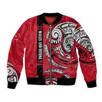Wallis And Futuna Bomber Jacket Tribal Polynesian Tattoo Flag Motif