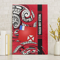 Wallis And Futuna Canvas Wall Art Tribal Polynesian Tattoo Flag Motif