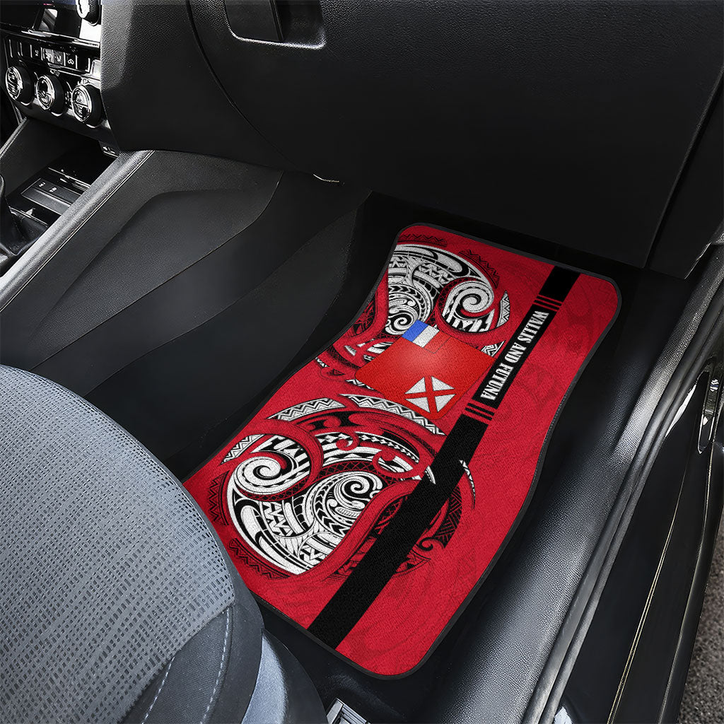 Wallis And Futuna Car Mats Tribal Polynesian Tattoo Flag Motif