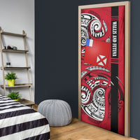 Wallis And Futuna Door Cover Tribal Polynesian Tattoo Flag Motif