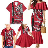 Wallis And Futuna Family Matching Mermaid Dress and Hawaiian Shirt Tribal Polynesian Tattoo Flag Motif