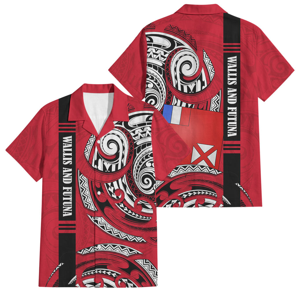 Wallis And Futuna Family Matching Mermaid Dress and Hawaiian Shirt Tribal Polynesian Tattoo Flag Motif