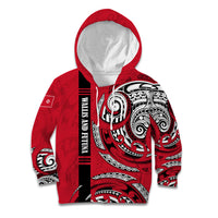 Wallis And Futuna Kid Hoodie Tribal Polynesian Tattoo Flag Motif