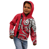 Wallis And Futuna Kid Hoodie Tribal Polynesian Tattoo Flag Motif