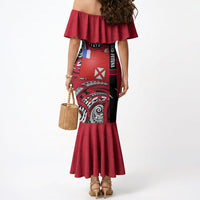 Wallis And Futuna Mermaid Dress Tribal Polynesian Tattoo Flag Motif