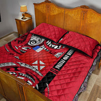 Wallis And Futuna Quilt Bed Set Tribal Polynesian Tattoo Flag Motif