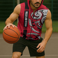 Wallis And Futuna Sleeveless Zip Hoodie Tribal Polynesian Tattoo Flag Motif