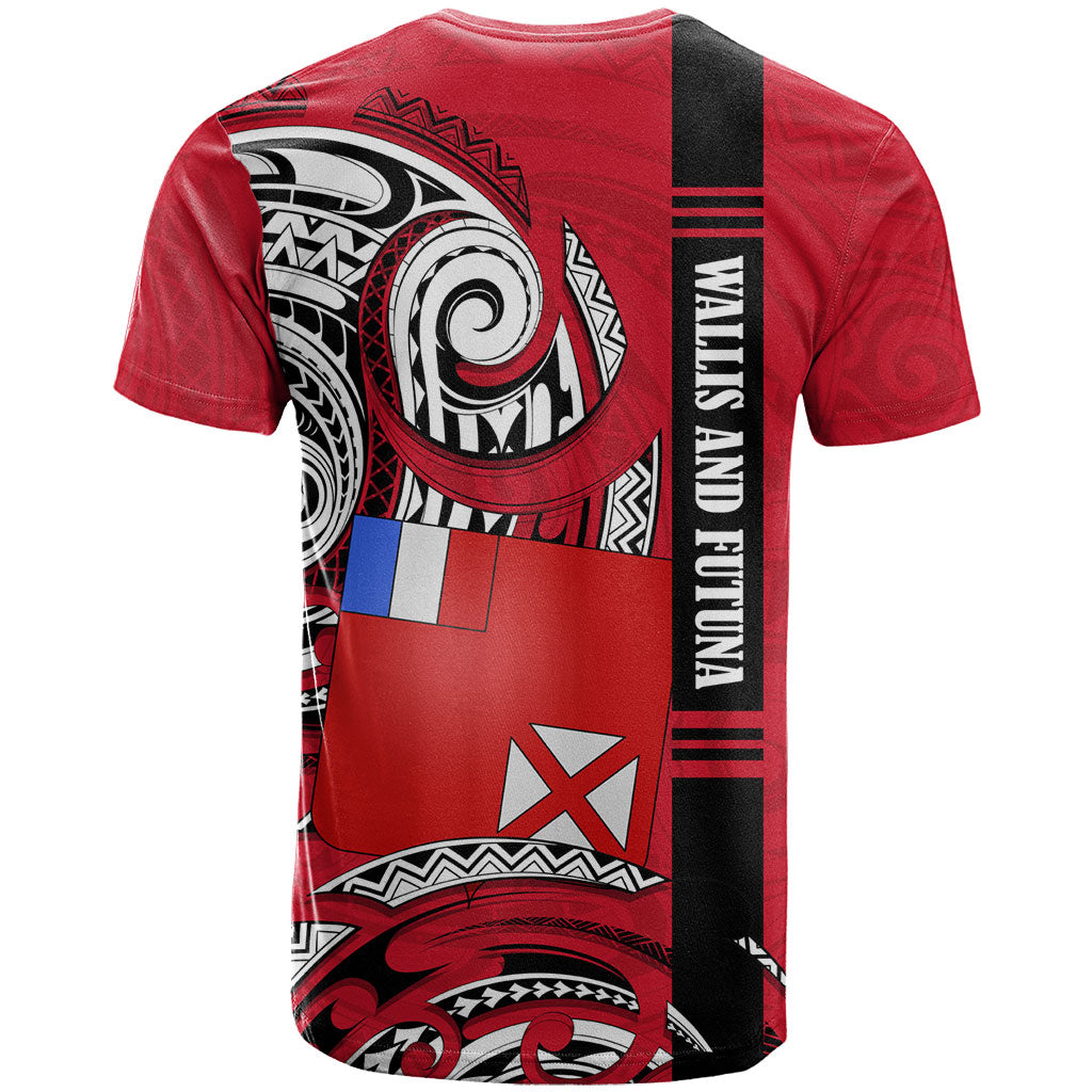 Wallis And Futuna T Shirt Tribal Polynesian Tattoo Flag Motif