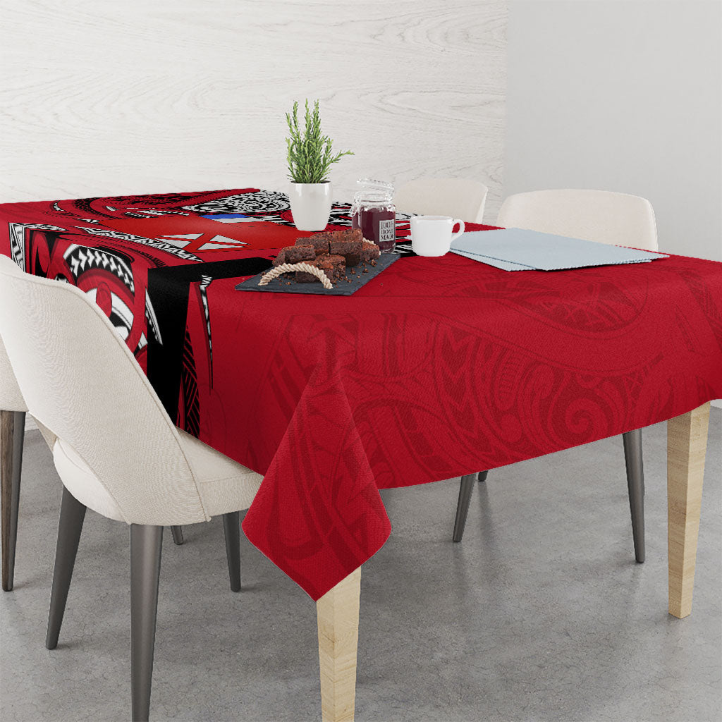 Wallis And Futuna Tablecloth Tribal Polynesian Tattoo Flag Motif
