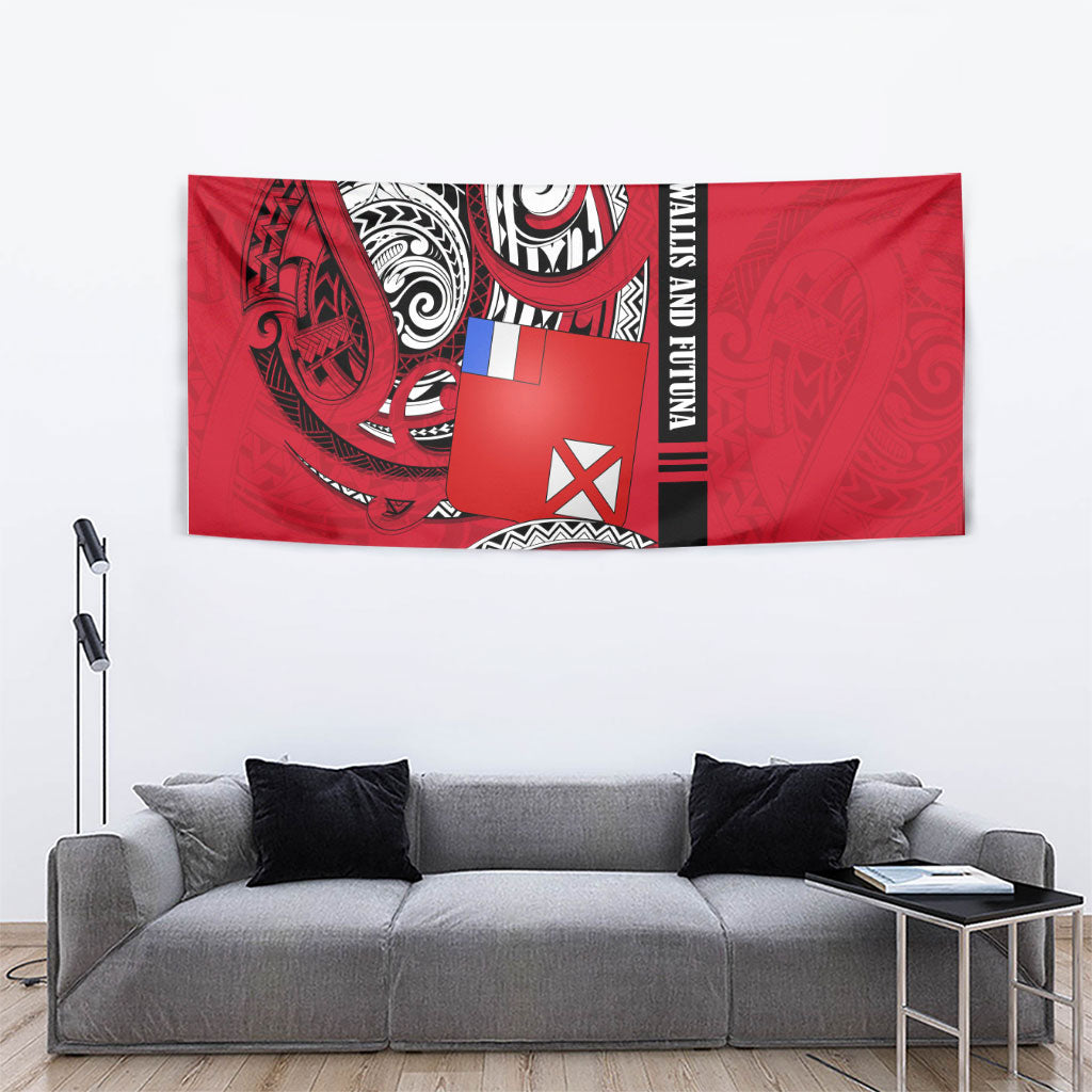 Wallis And Futuna Tapestry Tribal Polynesian Tattoo Flag Motif