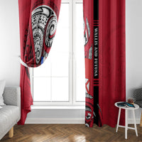 Wallis And Futuna Window Curtain Tribal Polynesian Tattoo Flag Motif