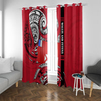 Wallis And Futuna Window Curtain Tribal Polynesian Tattoo Flag Motif