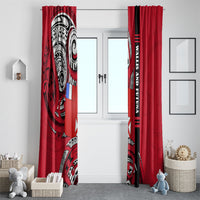 Wallis And Futuna Window Curtain Tribal Polynesian Tattoo Flag Motif
