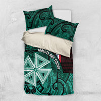 Wallis And Futuna Bedding Set Tribal Polynesian Tattoo Heritage Cross Flag