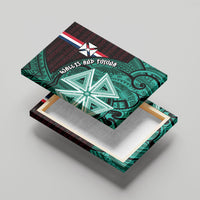 Wallis And Futuna Canvas Wall Art Tribal Polynesian Tattoo Heritage Cross Flag