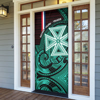 Wallis And Futuna Door Cover Tribal Polynesian Tattoo Heritage Cross Flag