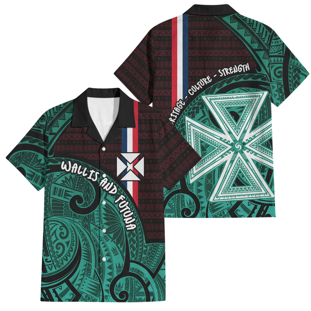 Wallis And Futuna Family Matching Mermaid Dress and Hawaiian Shirt Tribal Polynesian Tattoo Heritage Cross Flag