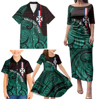 Wallis And Futuna Family Matching Puletasi and Hawaiian Shirt Tribal Polynesian Tattoo Heritage Cross Flag