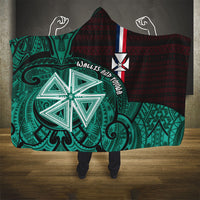 Wallis And Futuna Hooded Blanket Tribal Polynesian Tattoo Heritage Cross Flag