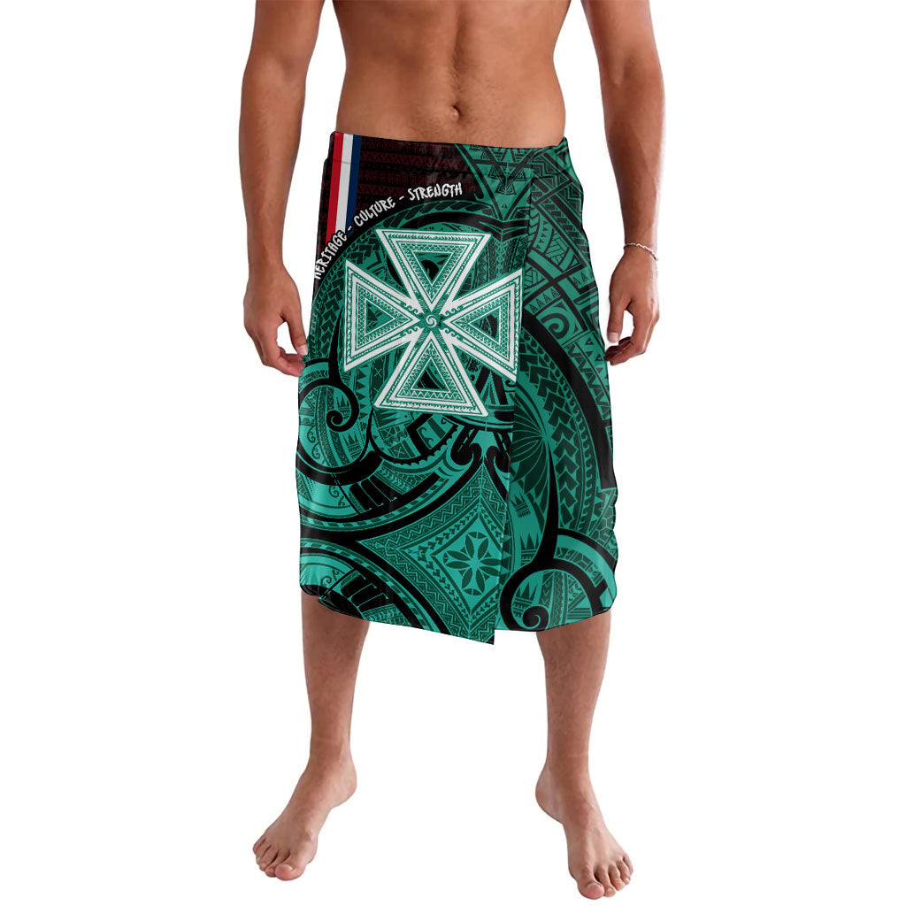 Wallis And Futuna Lavalava Tribal Polynesian Tattoo Heritage Cross Flag TS04 Green Black - Polynesian Pride