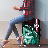 Wallis And Futuna Luggage Cover Tribal Polynesian Tattoo Heritage Cross Flag