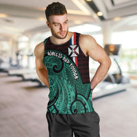 Wallis And Futuna Men Tank Top Tribal Polynesian Tattoo Heritage Cross Flag