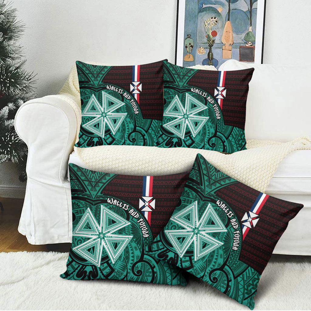 Wallis And Futuna Pillow Cover Tribal Polynesian Tattoo Heritage Cross Flag