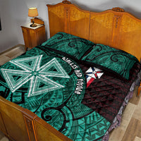 Wallis And Futuna Quilt Bed Set Tribal Polynesian Tattoo Heritage Cross Flag