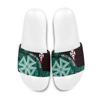 Wallis And Futuna Slide Sandals Tribal Polynesian Tattoo Heritage Cross Flag