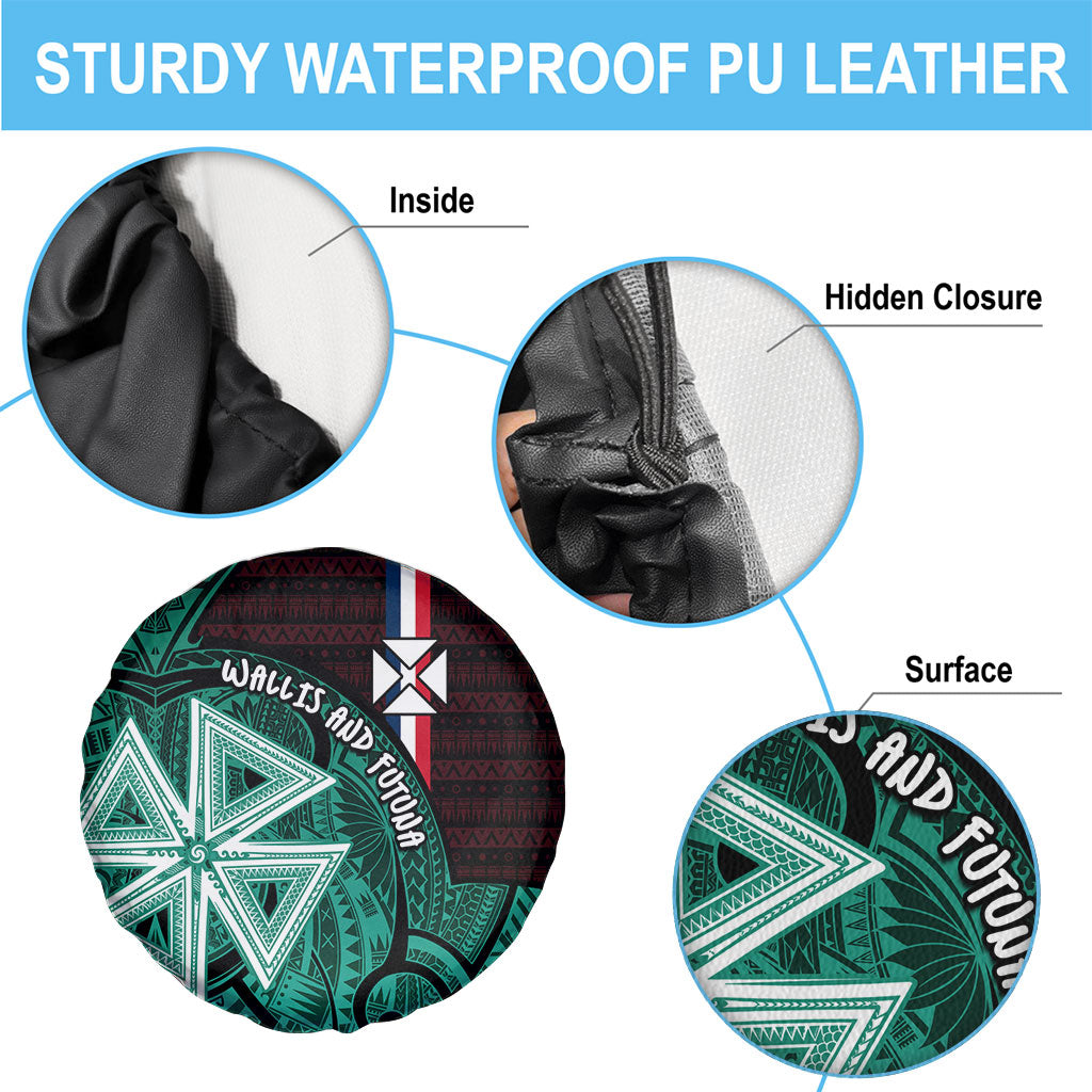 Wallis And Futuna Spare Tire Cover Tribal Polynesian Tattoo Heritage Cross Flag