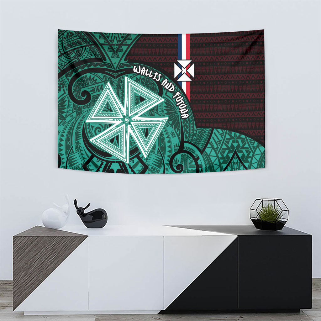 Wallis And Futuna Tapestry Tribal Polynesian Tattoo Heritage Cross Flag