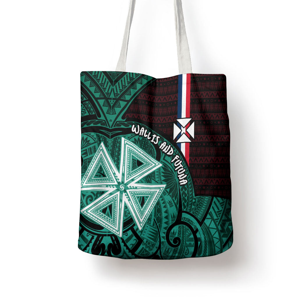 Wallis And Futuna Tote Bag Tribal Polynesian Tattoo Heritage Cross Flag