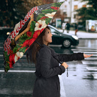 Queen Liliuokalani Hawaiian Flag Umbrella Polynesian Tribal Pattern And Tropical Hibiscus TS04 - Polynesian Pride
