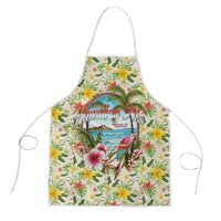 Hawaiian Piko Threads Of Paradise Aloha Apron Tropical Hibiscus Plumeria