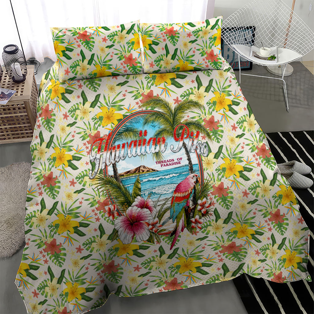 Hawaiian Piko Threads Of Paradise Aloha Bedding Set Tropical Hibiscus Plumeria