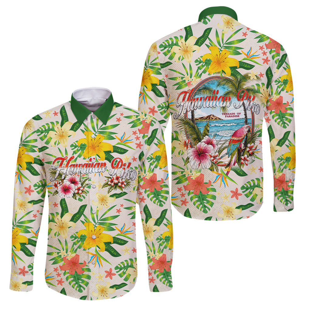 Hawaiian Piko Threads Of Paradise Aloha Family Matching Off Shoulder Maxi Dress and Hawaiian Shirt Tropical Hibiscus Plumeria