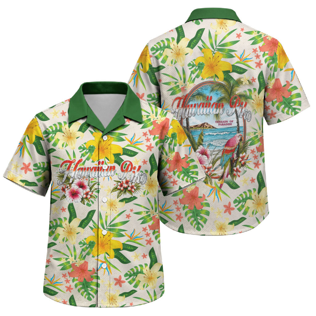 Hawaiian Piko Threads Of Paradise Aloha Family Matching Off Shoulder Maxi Dress and Hawaiian Shirt Tropical Hibiscus Plumeria