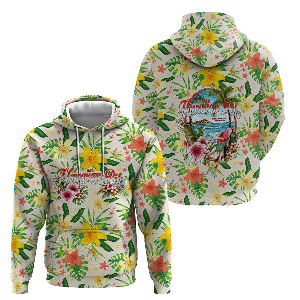 Hawaiian Piko Threads Of Paradise Aloha Hoodie Tropical Hibiscus Plumeria