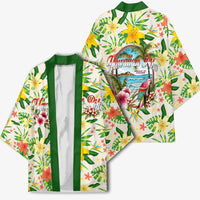 Hawaiian Piko Threads Of Paradise Aloha Kimono Tropical Hibiscus Plumeria