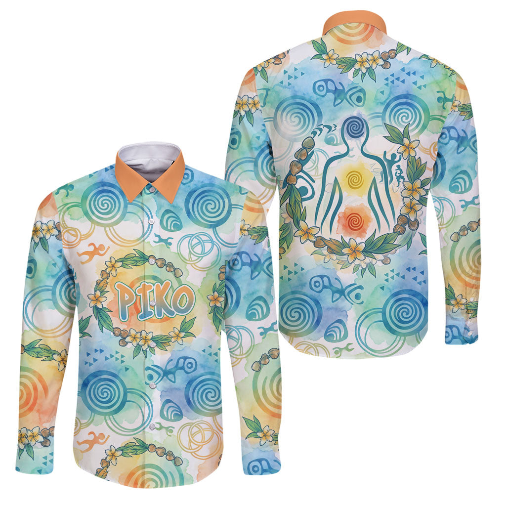 Hawaiian Piko Cultural Pride Aloha Family Matching Off Shoulder Short Dress and Hawaiian Shirt Watercolor Spiral Art - Tropical Plumeria Lei Garland