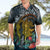 Hawaii Turtle Hawaiian Shirt Hawaii Pattern and Turtle Tattoo Dark Cyan Gradient TS04 - Polynesian Pride