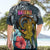 Hawaii Turtle Hawaiian Shirt Hawaii Pattern and Turtle Tattoo Dark Cyan Gradient TS04 - Polynesian Pride