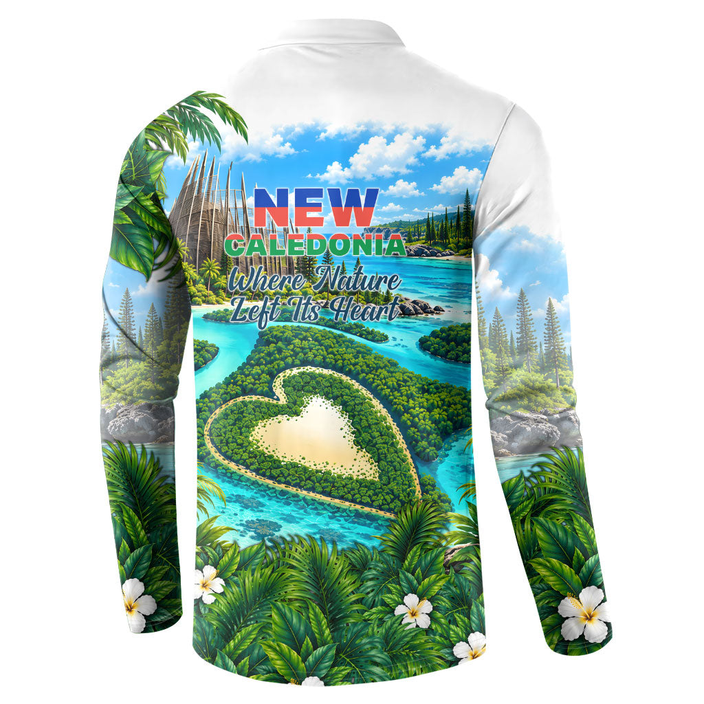 New Caledonia Kagu Bird Nature Button Sweatshirt South Pacific Hidden Gem Tropical Landscape TS04 - Polynesian Pride